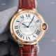 New Brown Face Cartier Ballon Bleu 42mm Replica Watch Brown Leather Strap (2)_th.jpg